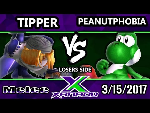 S@X 193 - Tipper (Sheik) Vs. Peanutphobia (Yoshi) - SSBM Losers Eighths - Smash Melee