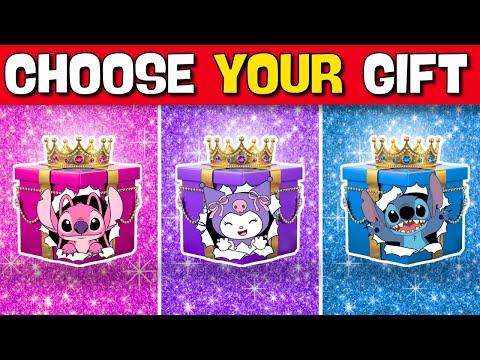 Choose Your Gift! 🎁 Angel, Kuromi or Stitch – Who Will You Get? 💙🖤🎀