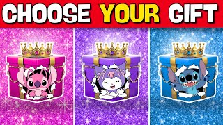 Choose Your Gift! 🎁 Angel, Kuromi or Stitch – Who Will You Get? 💙🖤🎀