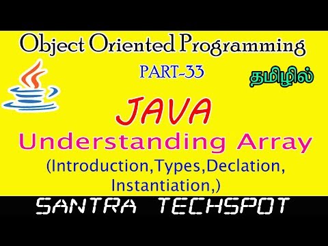 33 Java Beginners Tutorial In Tamil Array Introduction Types Declaration