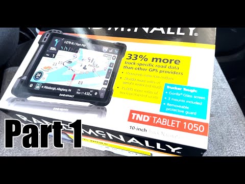 Trucker Rand Mcnally TND Tablet 1050 GPS - First Youtube Unboxing Part 1