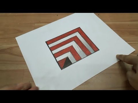 How to draw 3D Hole for kids ,very easy _ 3D Trick Art on paper ,3D drawing