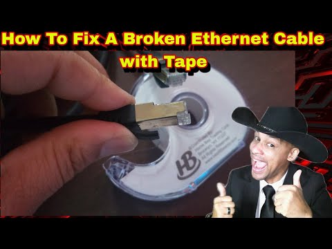 How To Fix A Broken Ethernet Cable with Tape