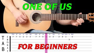 ONE OF US | Easy guitar melody lesson for BEGINNERS (with tabs) - ABBA