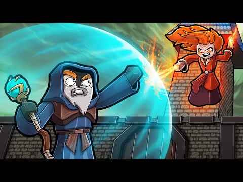 Playing MINECRAFT with MAGIC! (Wizard WARS)