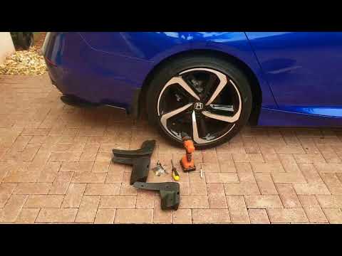 Mud Guards Non-OEM Install for Honda Accord 2018-2019