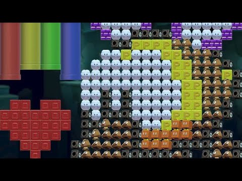 ⌒ Speedy Rainbow Caverns ⌒ by Klasflod 🍄Super Mario Maker 2 ✹Switch✹ #bzh