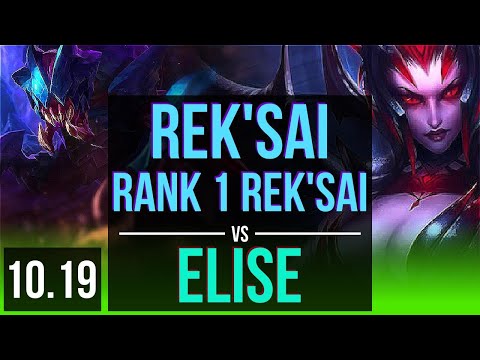 REK'SAI vs ELISE (JUNGLE) | Rank 1 Rek'Sai, Rank 20, KDA 10/0/1, Legendary | BR Challenger | v10.19