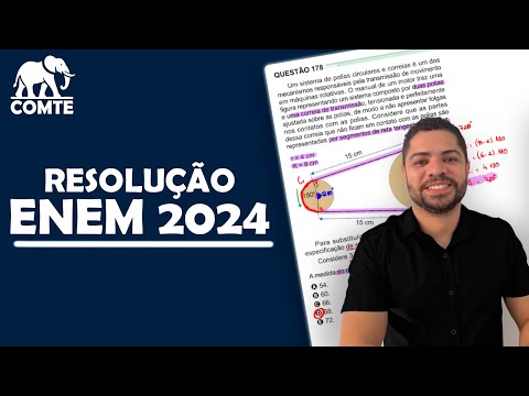 Questão 178 | Prova Verde ENEM 2024 | Um sistema de polias circulares e correias é um dos mecanismos