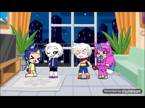 Unikitty & puppycorn x sans & papyrus