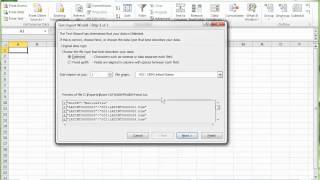 2 and a half - Loading a text file into Excel