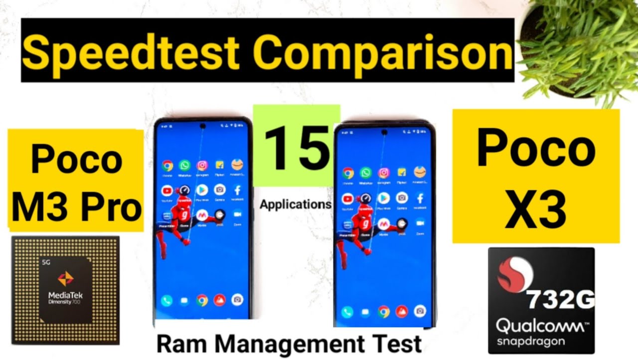 Poco M3 Pro vs Poco X3 speedtest comparison dimensity 700 vs Snapdragon 732G which is faster 🔥🔥🔥