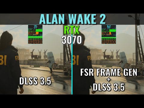 FSR 3 Frame Generation Mod with DLSS 3.5 - Alan Wake 2 - 1440p - RTX 3070