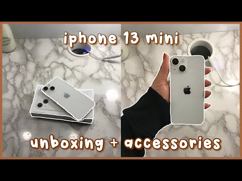 aesthetic iphone 13 mini unboxing *starlight*//accessories + camera test | studying angel