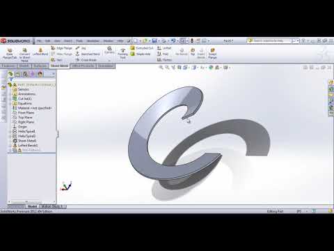 SolidWorks Tutorial Part#05 Sheet Metal Lesson#17 Helix and Spiral