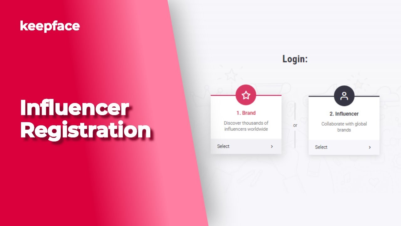 Influencer Registration | Keepface Guide #10