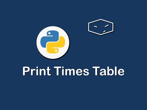 Learn print times table in python - Mind Luster