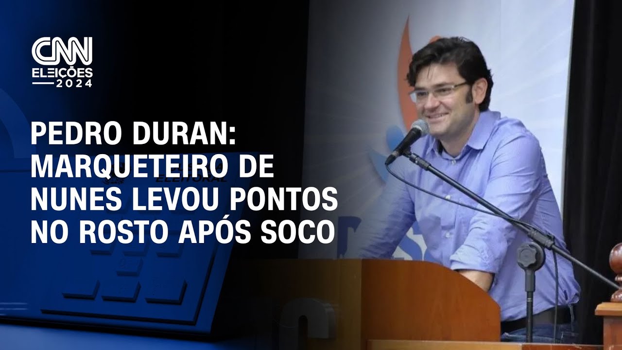 Pedro Duran: Marqueteiro de Nunes levou pontos no rosto após soco | CNN NOVO DIA