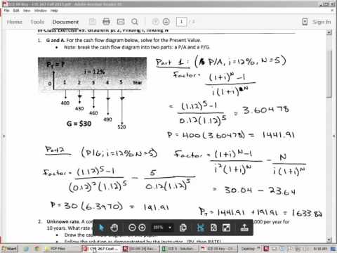 CVE 267 - Class 9 (Interest Factors finding i or N) 1 Oct 2015
