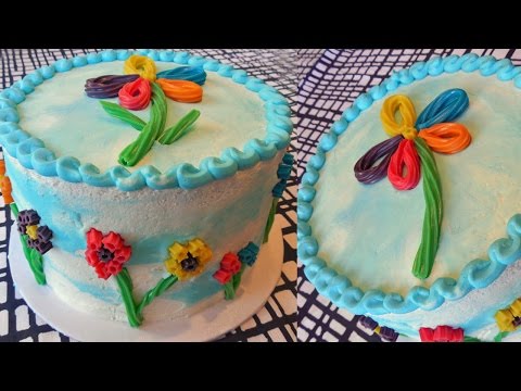 Simple to Make Flower Candy Birthday Cake with Jill