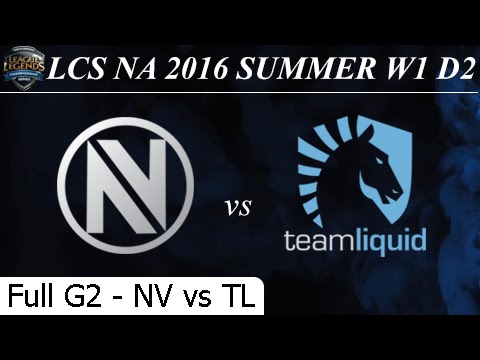 NV vs TL Game 2 Full - LCS NA Summer 2016 W1D1M5 Team Envy vs Team Liquid