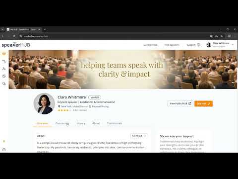 SpeakerHUB Overview: The All-in-One Platform for Professional Speakers