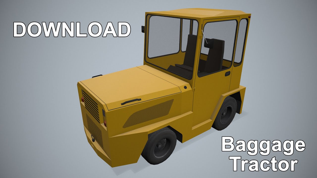 수하물 트랙터 --355-- 3D 모델