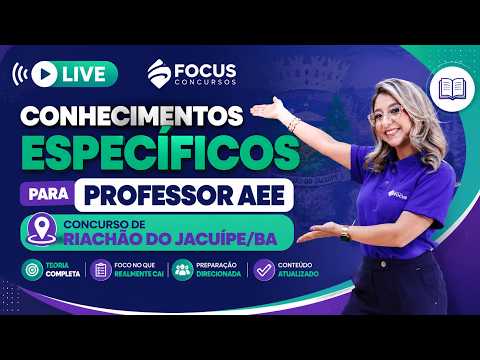 Conhecimentos Específicos para Professor AEE | Concurso de Riachão do Jacuípe/BA