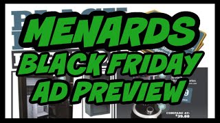 Menards Black Friday Ad Preview 2020