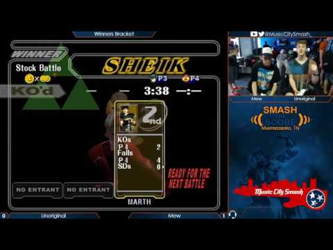 STS14 - Mew (Sheik) vs Unoriginal (Marth) - Melee Winners Quarters