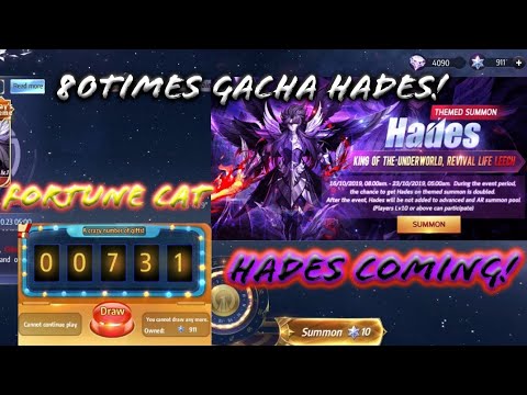 Saint Seiya: Awakening - 80x Gacha Summon Hades! 8000 Diamonds! Fortune cat! So many Free Gems!