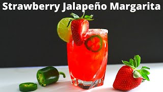 Strawberry Jalapeno Margarita | Spicy Strawberry Margarita Recipe