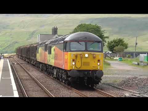 56051/56094 6J37 Carlisle Yard - Chirk logs, 28th July 2023.