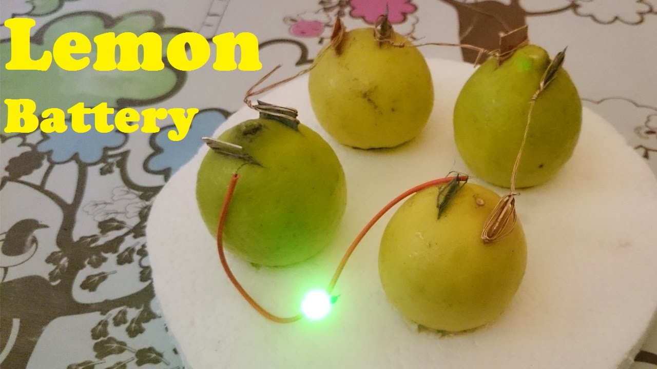 How to Glow LED using Lemon -- Lemon Battery
