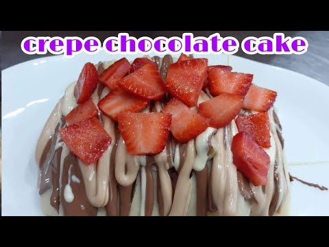 SIMPLY CREPELICIOUS|CREPE CHOCOLATE CAKE WITH STRAWBERRY