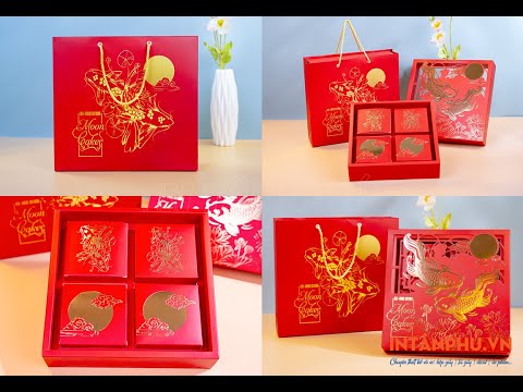 In hộp bánh trung thu cá chép 4 bánh