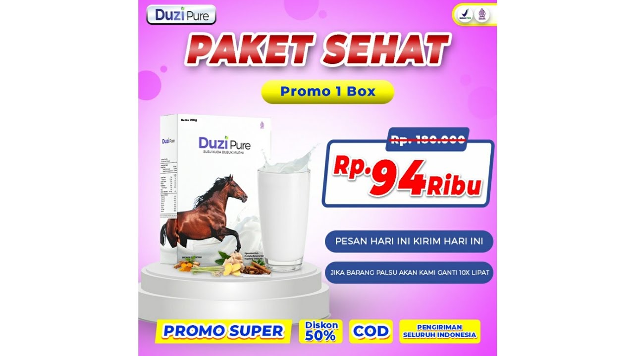 Duzi Pure Susu Kuda Liar Lombok Murni 100% Original