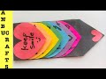 DIY Rainbow Heart ️ Water Fall Card Pull Me Love Water Fall Card Best Gift For Best Friend