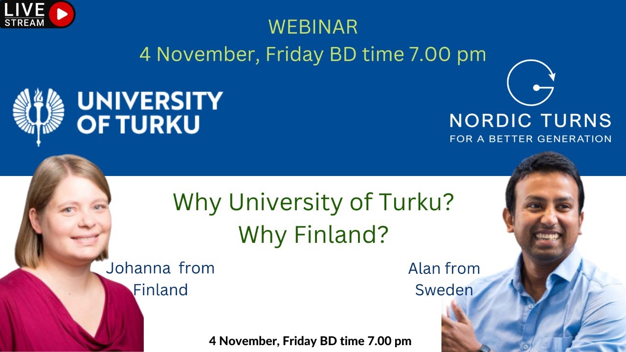 Master Application in UTU: Direct webinar with admission team of University of Turku
