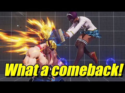 Street Fighter V: ProblemX (Alex) VS  Rikemansbarnet (Menat)
