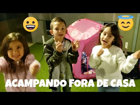 CRIANÇAS DORMINDO FORA DE CASA ★ Como acampar na quarentena ★ Brincando de acampamento