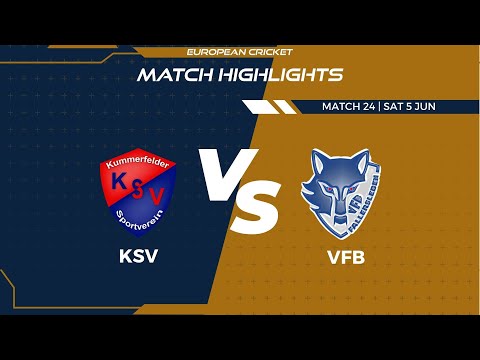 Match 24 - KSV vs VFB | Highlights | FanCode ECS Germany Day 6 | Kiel 2021 | ECS21.411