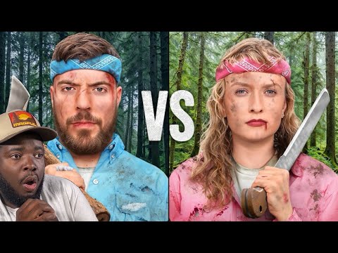 Bear Attack! | Men Vs Women Survive The Wilderness For $500,000