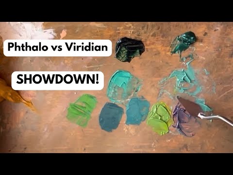 Phthalo vs Viridian Green Paint Showdown!