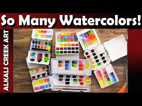 SO MANY WATERCOLORS!  Swatching and Lightfast Tests Galore!  UPDATE on LIGHTFAST with Etchr & More!