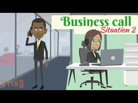 BUSINESS CALL. LEAVING A MESSAGE ON THE PHONE. SITUATION 2