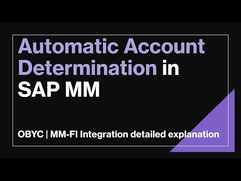 Automatic Account Determination in SAP MM | OBYC Configuration | MM-FI Integration