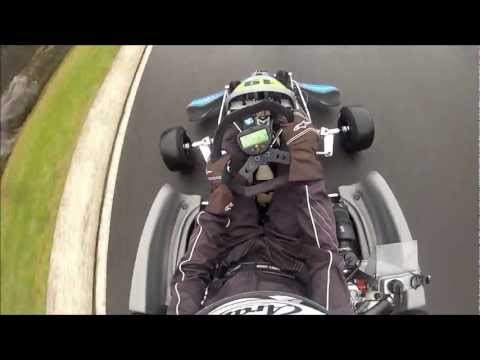 Rotax Karting in the wet on Slicks (Helmet Camera)