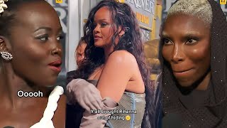 All The Rih-actions To Rihanna At the Wakanda Forever Premiere #shorts