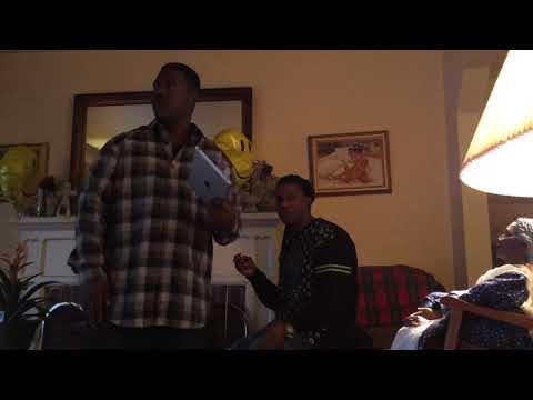 My cousin Smurf Hicks Freestyling at grandmas house. Richmond, CA